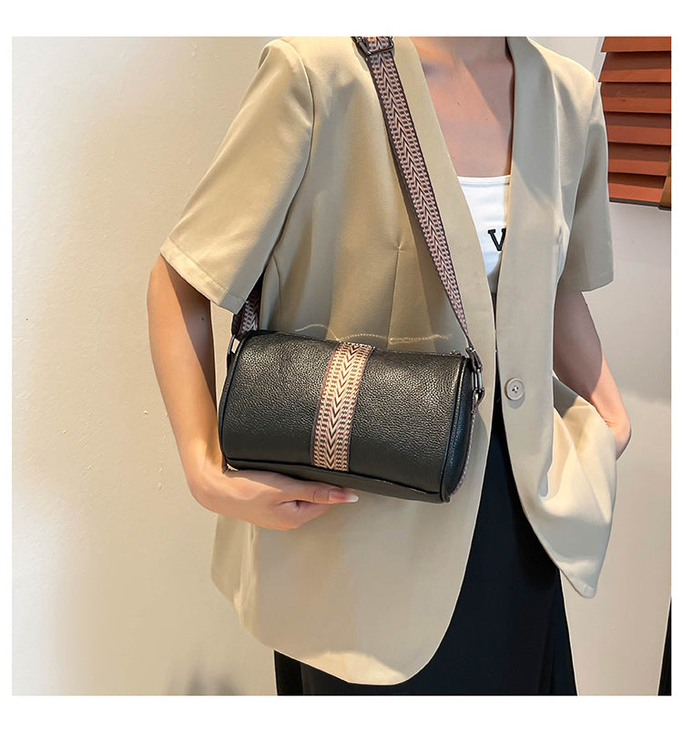 Genuine Leather Fashion Large Capacity Women's Bag2023New Top Layer Cowhide European and American Retro Casual Bag Trendy Single Shoulder Crossbody Bag