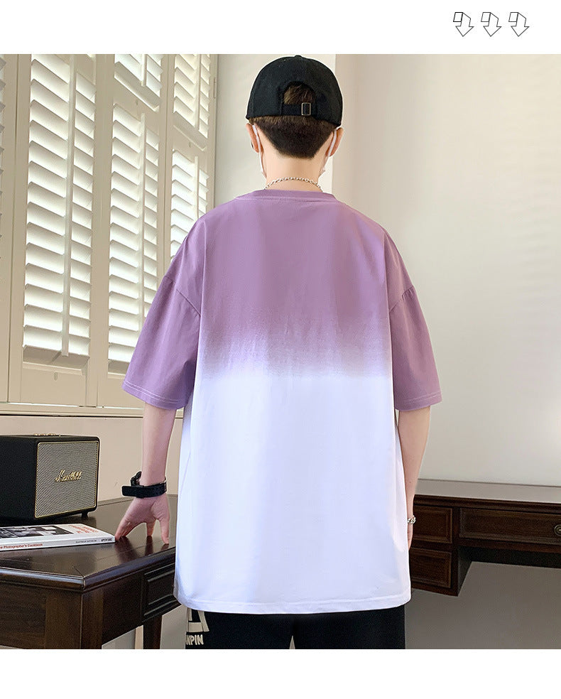 Youth Summer Ice Silk Short Sleeve t T-shirt for boys in summer2025New style junior high and high school student short-sleeve tops