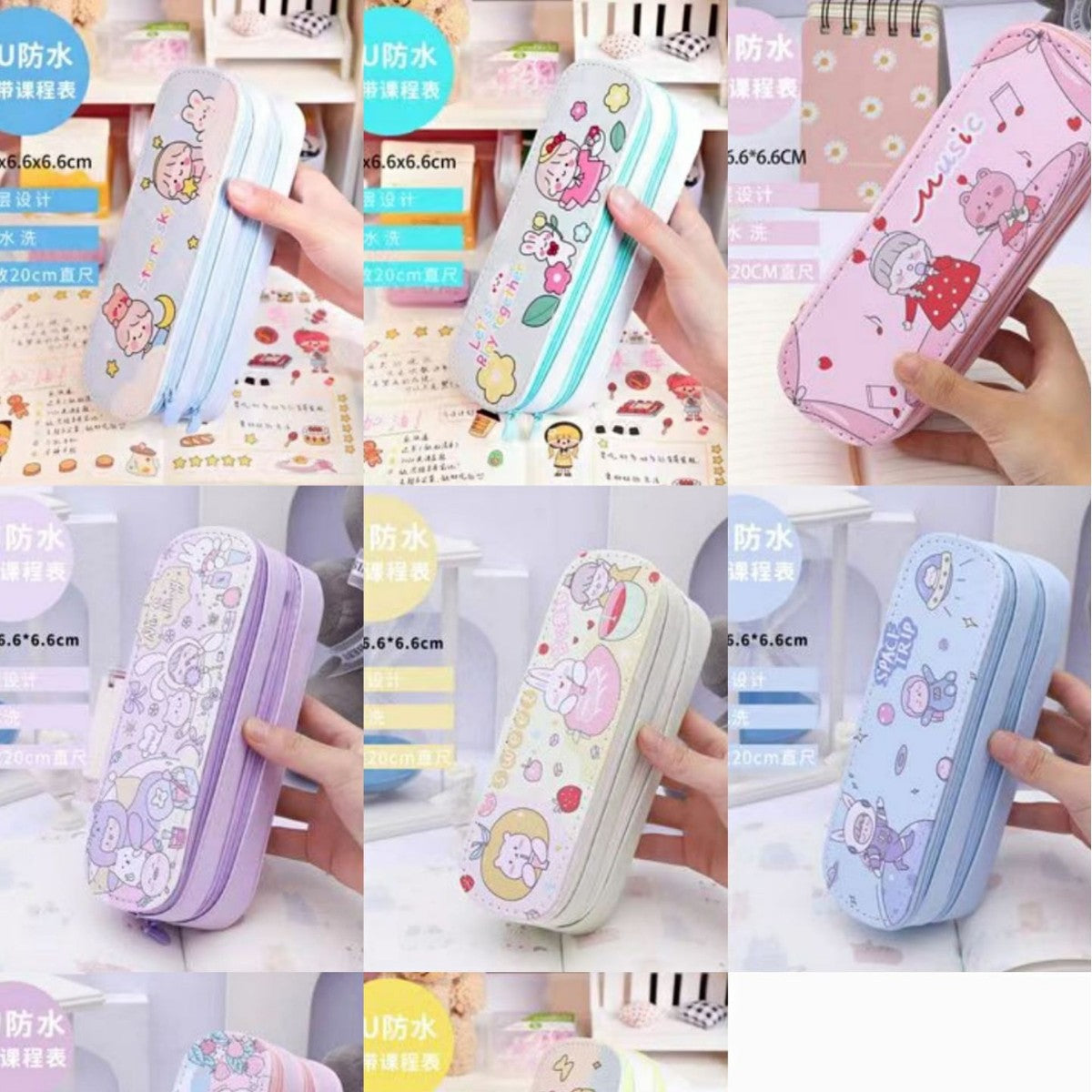 Back-to-School Season Double-Layer Pencil Case Large Capacity Simple Canvas Japanese Style ins Cute pencil case for girls and elementary school students http://detail.1688.com/offer/641079955231.html