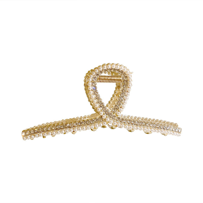 Pearl Large Star Clip Hair Clip Korea ins Fashionable Light Luxury Shark Clip Hair Claw Back of Head Side Hair Accessory for Women