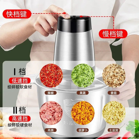 Meat Grinder Stainless Steel Multifunctional Household Small Food Processor Commercial Blender Kitchen Baby Food Gift