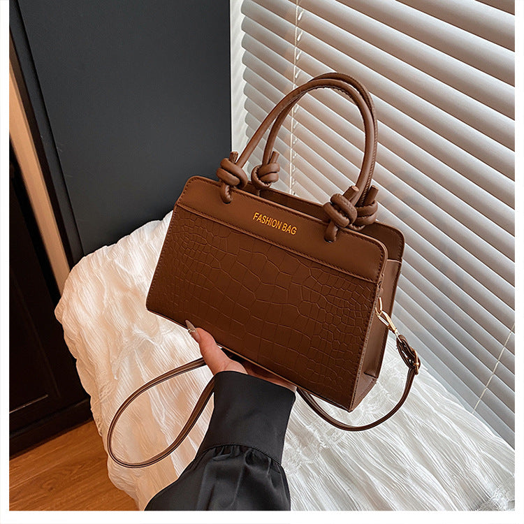 Large Capacity Patchwork Spring2025Casual New Korean Style Trendy Fashion European and American ins Single-shoulder Handheld Small Square Bag