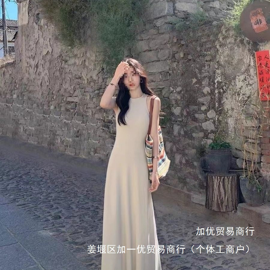 Women's Summer Sleeveless Tank Top Dress2025New Slim Fit Slimming Hot Girl Temperament a Wholesale