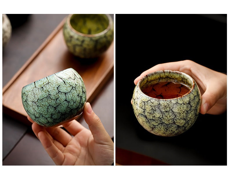 Kiln Change Five Elements Cup Kung Fu Tea Cup Large Capacity Exclusive Master Cup Tasting Cup Tea Bowl High-end Commemorative Tea Cup Gift Box