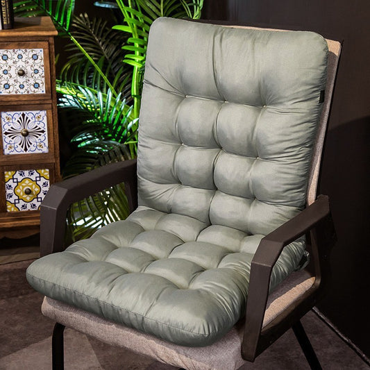 Solid Color Long Chair Cushion Office Seat Cushion Integrated Thickened Autumn Winter Butt Cushion Recliner Rocking Chair