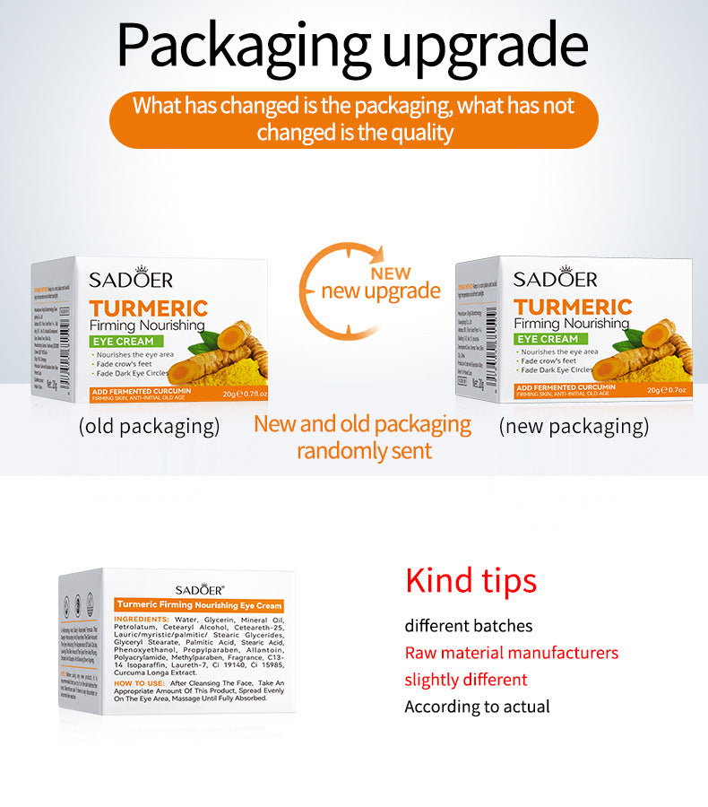 Full English Turmeric Skincare Set SADOER Cleansing, moisturizing, hydrating five-piece set for cross-border foreign trade wholesale