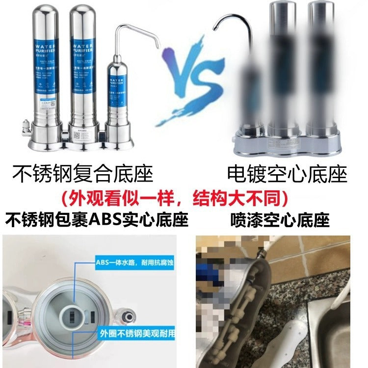 Yikai Steve Household Kitchen Filter Stainless Steel Countertop Direct Drinking Water Purifier Faucet Filter