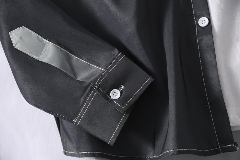 Romantic2025New Gradient Color Shirt for Men Korean Version Loose Trendy Stylish Casual Long Sleeve Shirt