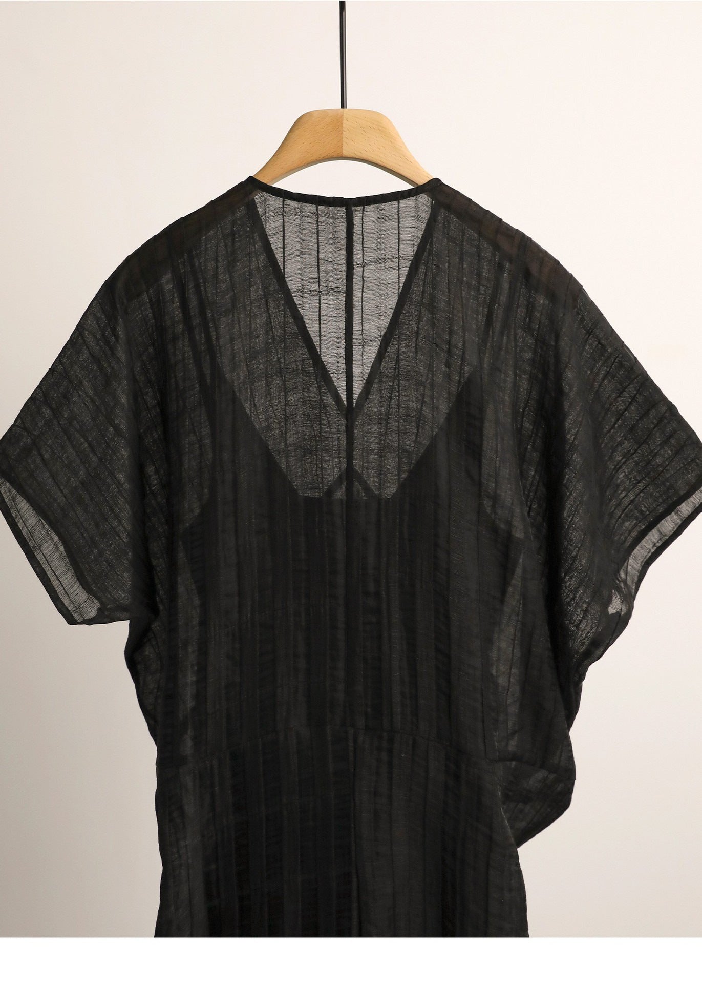 Spot Goods Gracefully Entering_Tencel Linen Blend Three-Dimensional Ribbed Texture Cocoon Design Dress2024Skirt