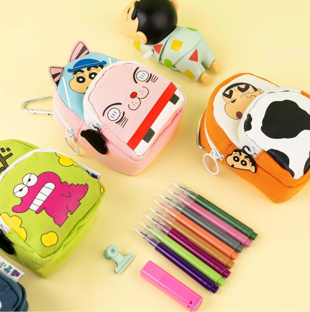 Genuine Crayon Xiaoxin mini Pencil Bag Stationery Bag Cartoon Creative Student Storage Bag Canvas Coin Purse Cute http://detail.1688.com/offer/967469985091.html