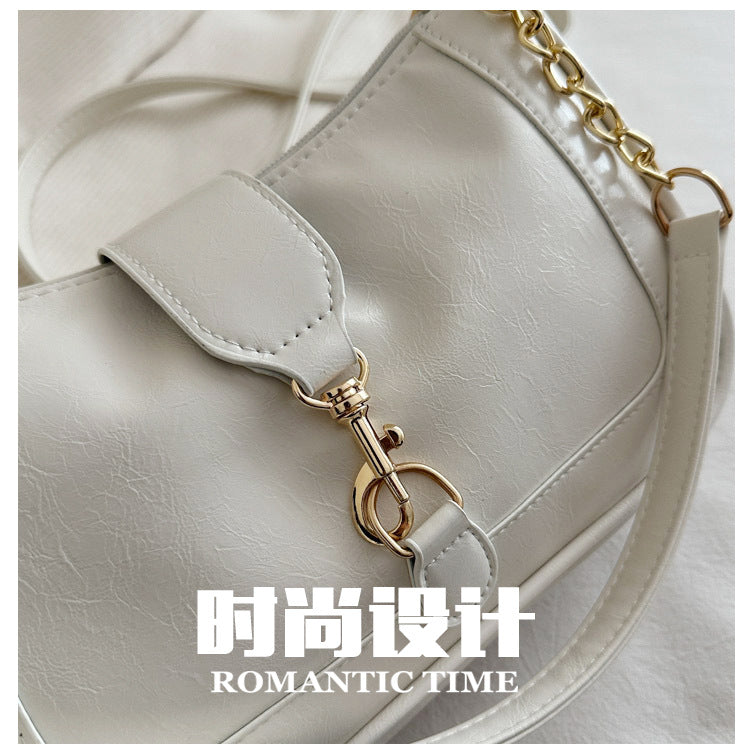 French Design Glossy Women2025Summer New Trendy Fashionable Elegant Single Shoulder Underarm Handbag for Women