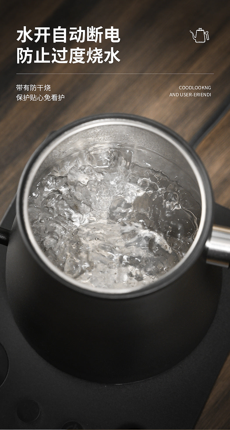 Electric Kettle Cross-Border Knob Temperature Control Narrow Spout Long Spout Pour Over Coffee Pot Stainless Steel Kettle Electric Kettle