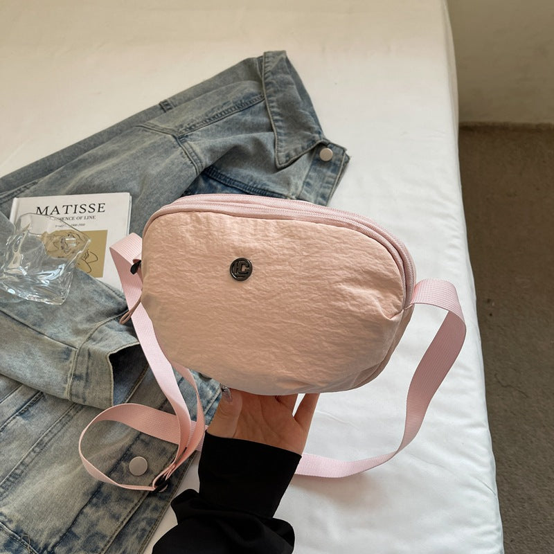 Casual Crossbody Bag Fashion Nylon Style Bag for Cycling ins New Small Bag Lightweight Single Shoulder Nylon Hip-Hop