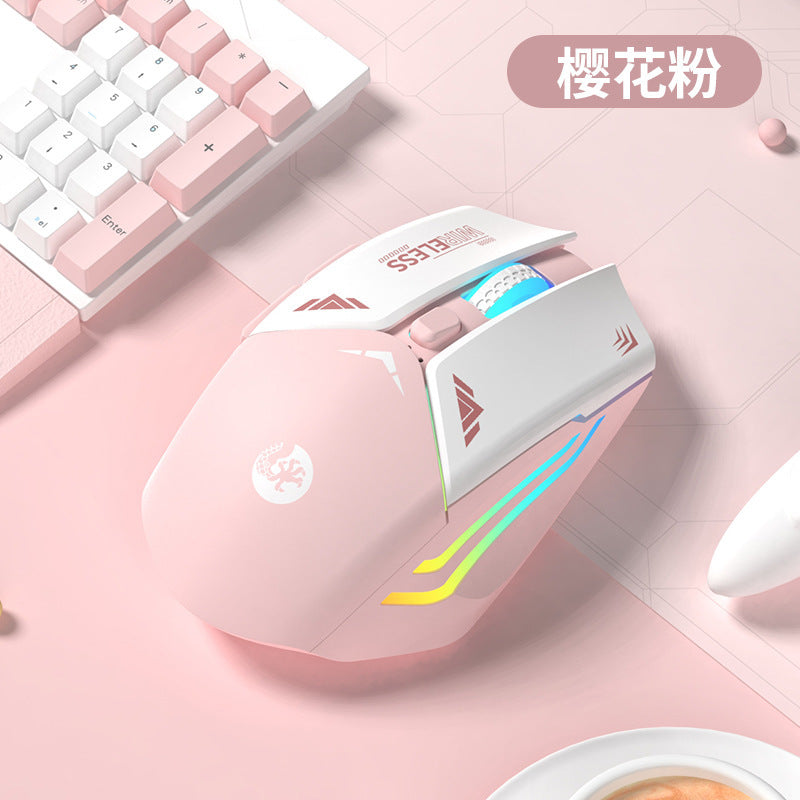 E-Sports Wireless Bluetooth Mouse Silent Silent Mechanical Gaming Rechargeable Laptop Office Mouse Wholesale