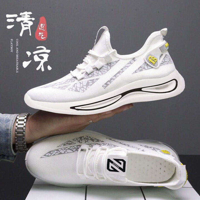 Men's Sneakers2024Spring New Trendy Casual Shoes Running Shoes Couple Shoes Mesh Flyknit Shoes Export