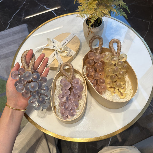 Crystal Grape Whole Bunch Soap Finished Product Simulation Soap Aromatherapy Soap Handmade Soap Gift Bath Bathroom Ornament Hanging Decoration