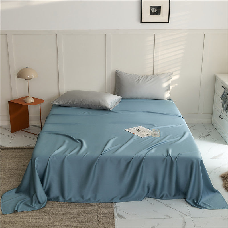60Lanzing Tencel Single Item Only Bed Sheet Summer Solid Color Lyocell Bed Skirt Silky Cool Single Piece Duvet Cover Quilt Cover