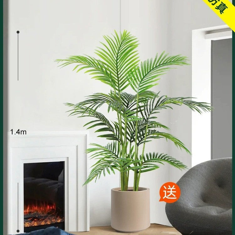 Artificial Green Plant High-End Light Luxury Anthurium Floor Potted Fake Flower Tree Indoor Living Room Bionic Plant Decorative Ornament