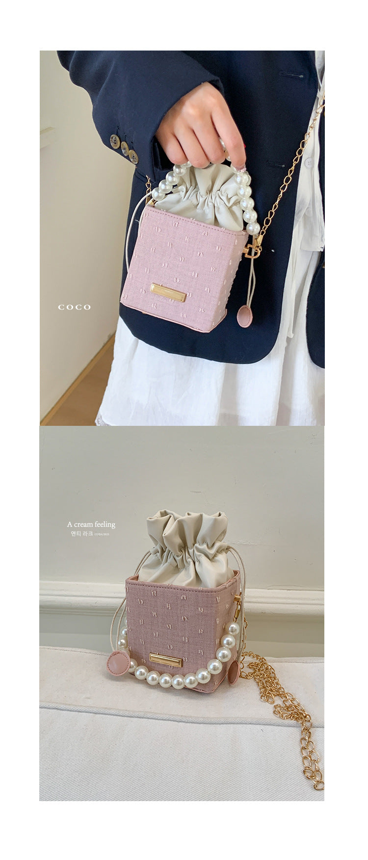 Autumn Small Bag2025New Trendy Fashionable Versatile Pearl Handbag High-Quality Texture Crossbody Bag