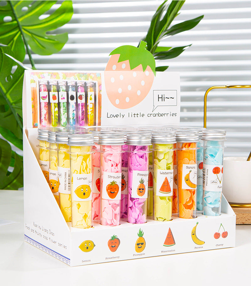Outdoor Portable Hand Washing Travel Disposable Paper Soap Tablets Test Tube Soap Flower Soap Paper Bottle Flower Shape Soap Tablets