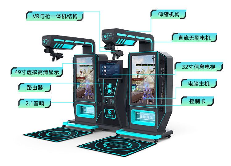 Shadow Power Cross-Border vr Game console integrated machine coin-operated shooting VR Game City Entertainment Equipment Panyu Amusement Factory