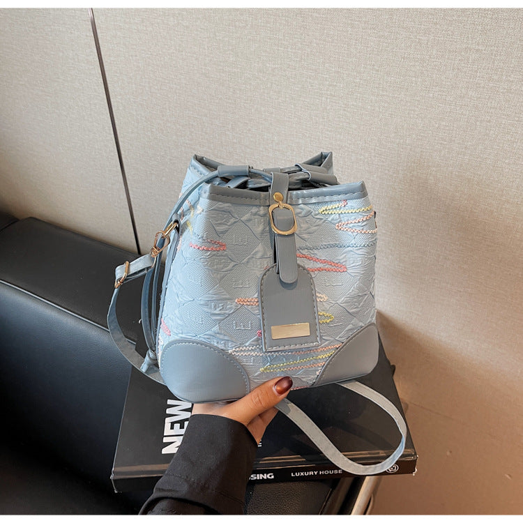 Drawstring Bucket Bag for Women New Style2025High-end Niche Super Popular Single Shoulder Bag Autumn Winter Versatile Crossbody Bag