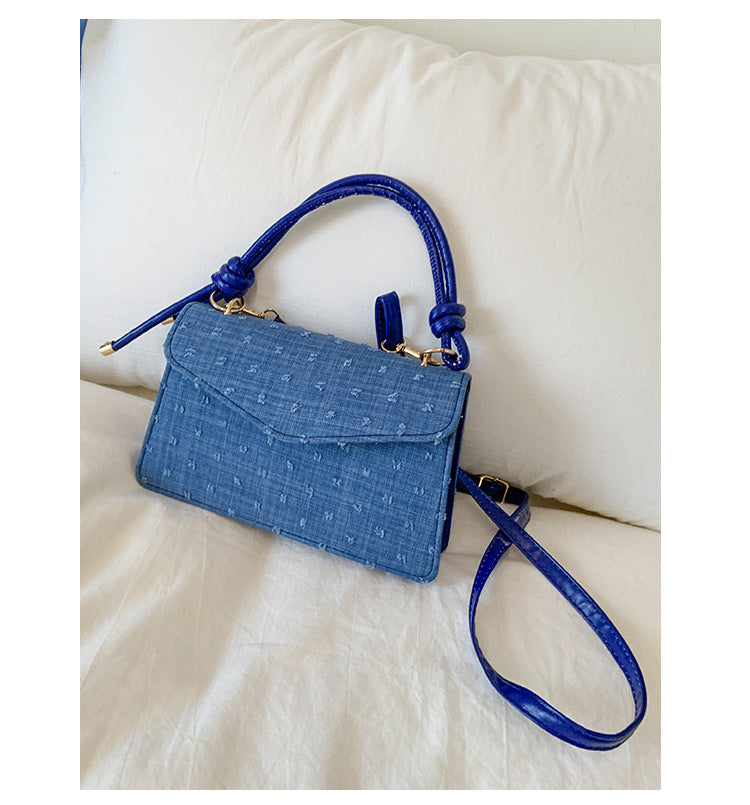 Simple Solid Color Trendy Fashionable Handbag2025Summer New Casual Elegant Single Shoulder Crossbody Small Square Bag for Women