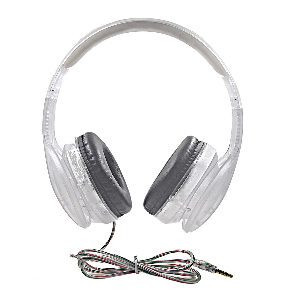Cross-border New Transparent Headset Bluetooth Earphones Wired Gaming Bluetooth Earphones Noise Cancelling Headset