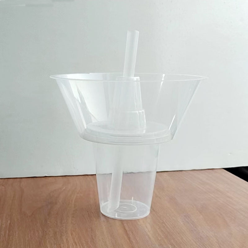 Internet Celebrity Smoking Cup Thumb Fried Bun Coke Cup Thickened Walking Hot Pot Cup Cold Drink Fruit Cup Tray Bowl Smoking Vegetable Cup