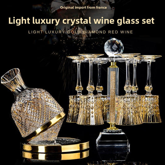 crystal glass high-foot red wine suitcase suit