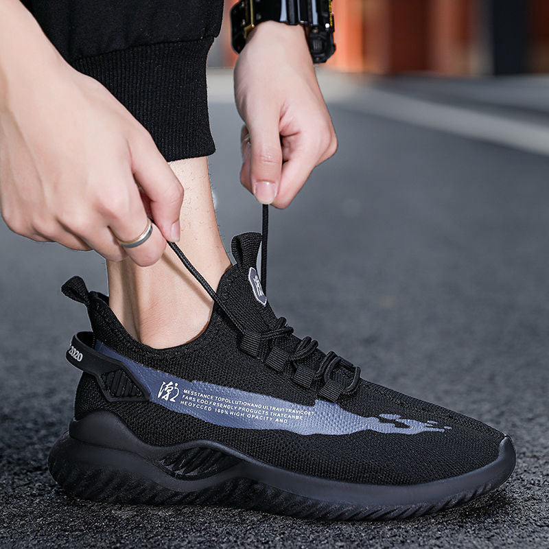 Men's Sneakers2024Spring New Trendy Casual Shoes Running Shoes Couple Shoes Mesh Flyknit Shoes Export