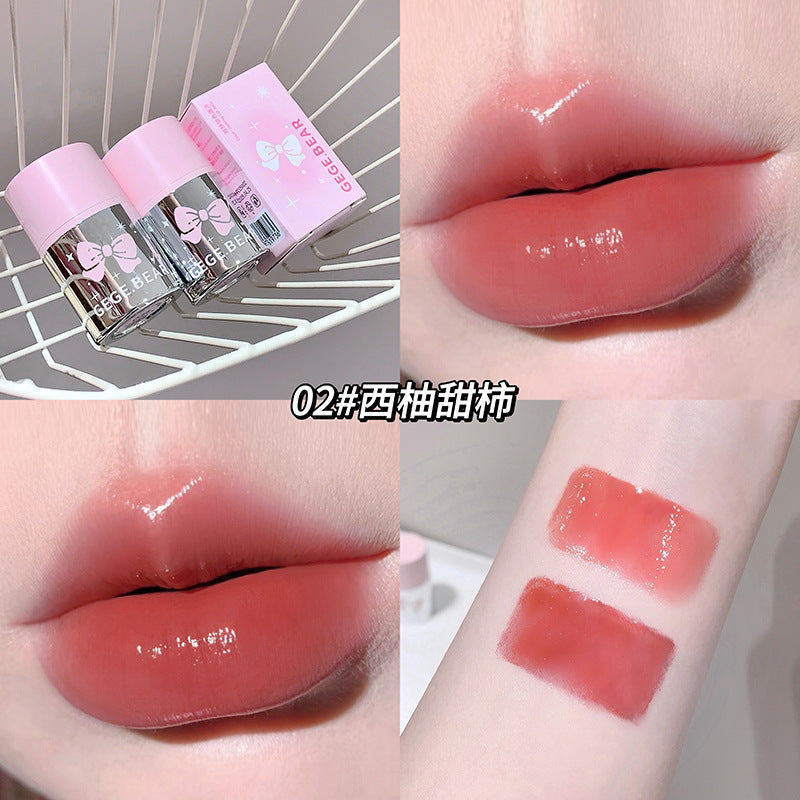 Gogo Bear Double Color Lock Lip Gloss Moisturizing Lip Glaze Hydrating Plump Lips High-Value Lipstick Lip Color1386