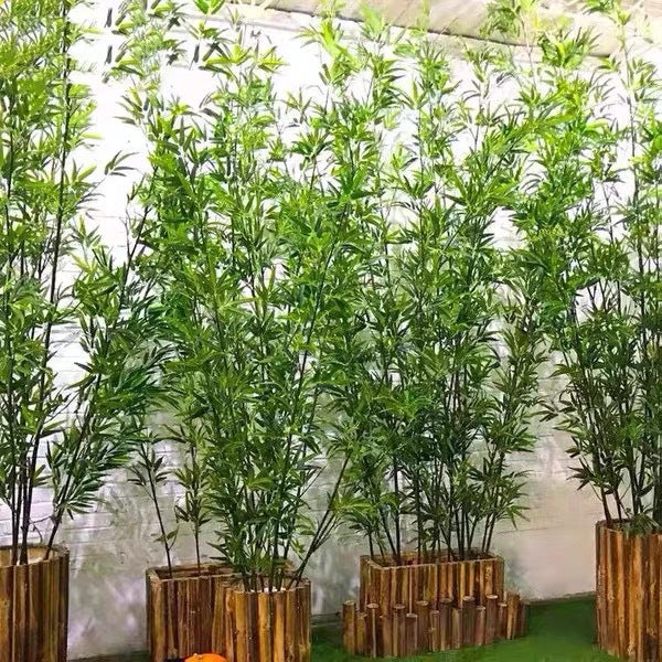 Artificial Bamboo Fake Bamboo Hotel Restaurant Home Indoor Partition Decoration Wholesale Green Plant