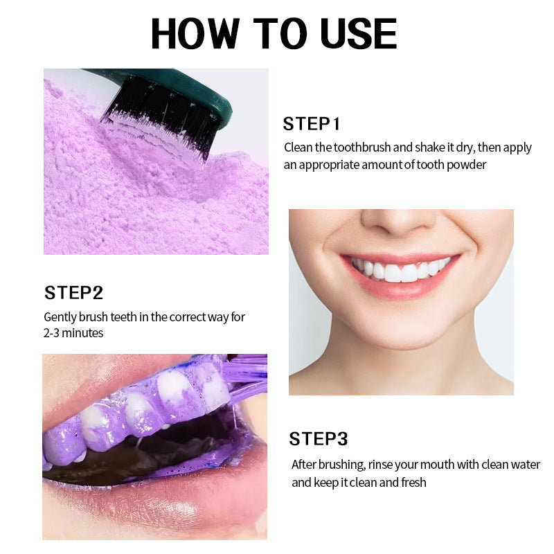 Exclusive for cross-border80g Tooth Powder Freshens Breath Removes Yellow Stains Removes Smoke Stains Removes Bad Breath Gentle Gum Care Tooth Powder Toothpaste