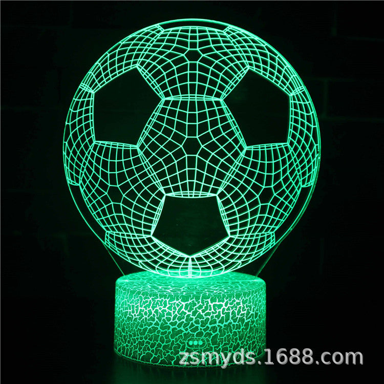3D台灯小夜灯LED亚克力氛围灯跨境专供五大联赛皇马曼联队标系列