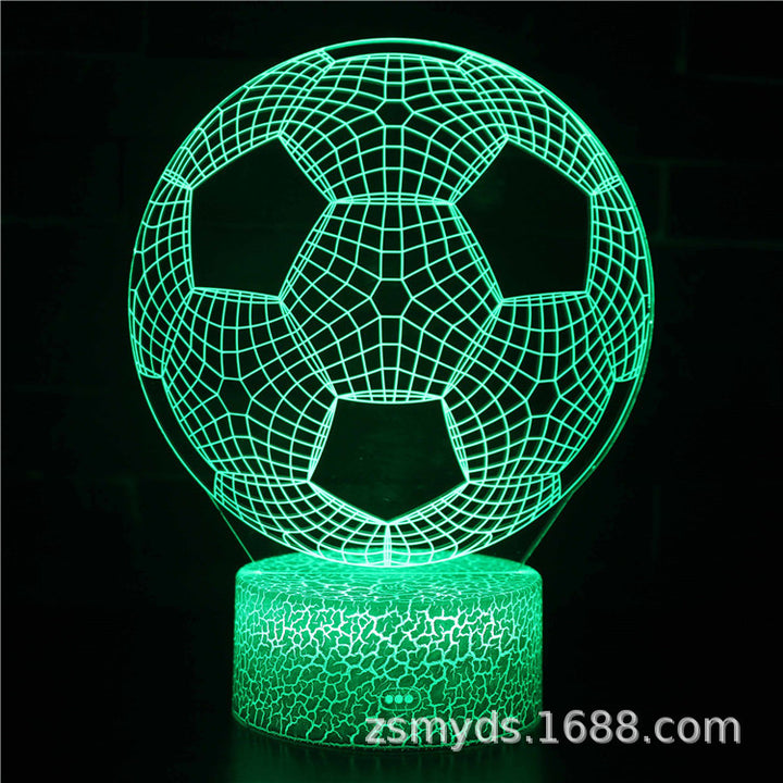 3D台灯小夜灯LED亚克力氛围灯跨境专供五大联赛皇马曼联队标系列