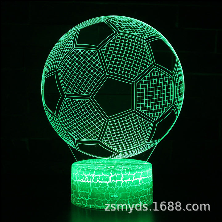 3D台灯小夜灯LED亚克力氛围灯跨境专供五大联赛皇马曼联队标系列