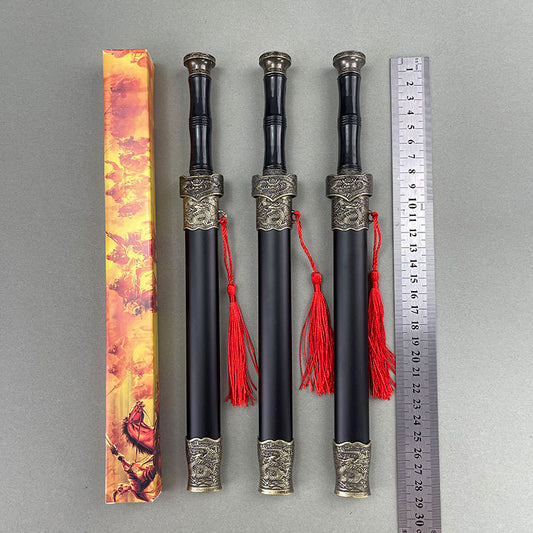 Antique Alloy30cm Qin King Sword Han Sword Dragon Chanting Sword Unsharpened Home Decoration Metal Craft Ornament Wholesale