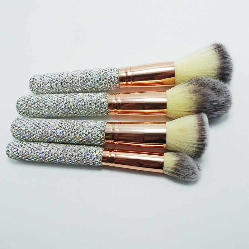 Foreign Trade New22Makeup Brush Set18Makeup Brush with Rhinestones Beauty Tool Contour Brush with Rhinestones