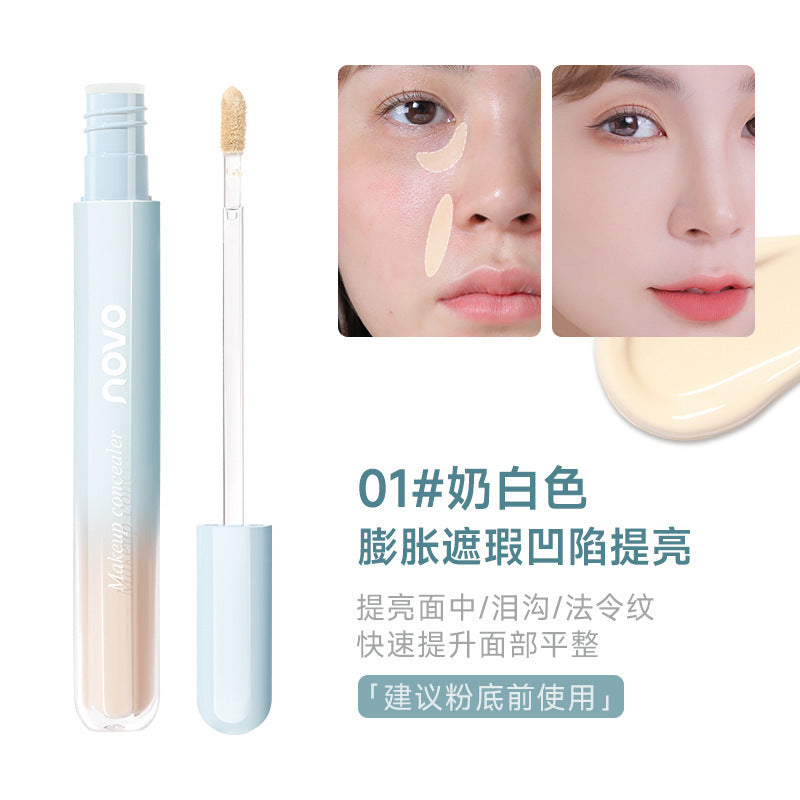 NOVO Lightweight Long-lasting Concealer Covers Facial Spots, Acne Marks, Dark Circles, Brightens Tear Troughs, Lightweight and Comfortable6429