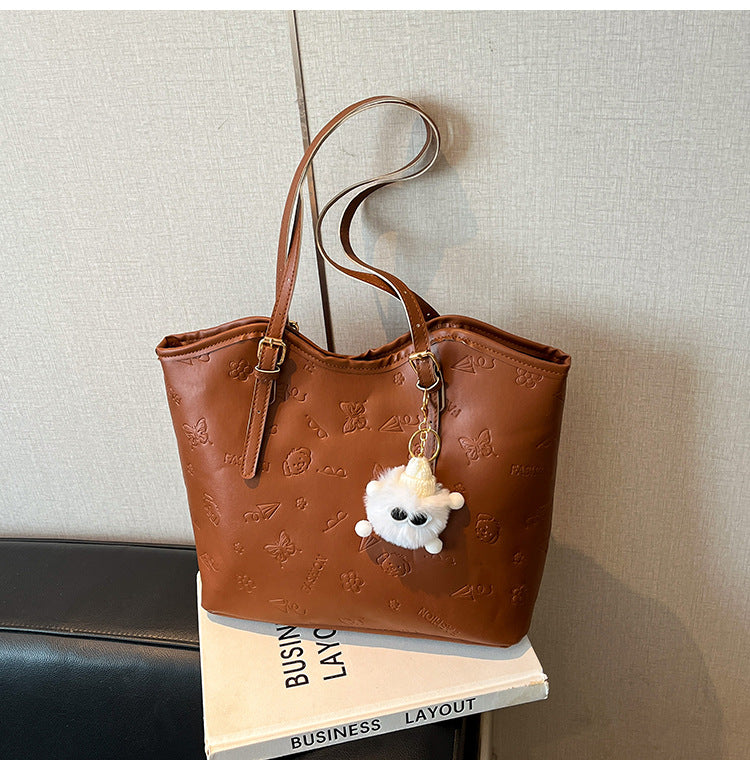 Women's High-Grade Bag2025Spring Birthday Gift Puppy Tote Bag Large Capacity Women's Bag Commuting Crossbody Bag