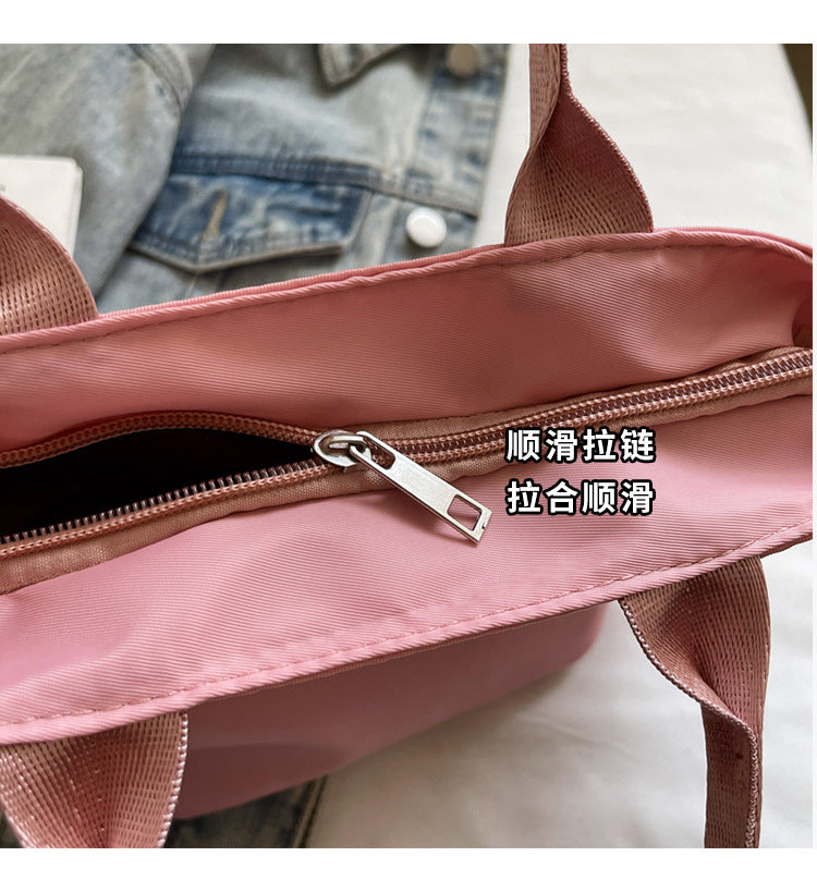 Casual Single Shoulder Crossbody Bag New Model Phone Small Square Bag Versatile Shopping Handbag Lightweight Water-Resistant Nylon Bag