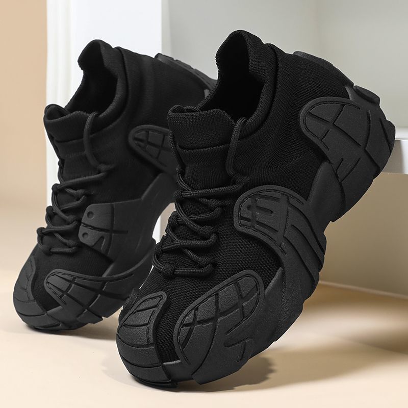 Women's Shoes Spring and Autumn Thick-Soled Dad Shoes Breathable Flyknit Sock Sneakers Women's Octopus Casual Shoes Height-Increasing Shoes