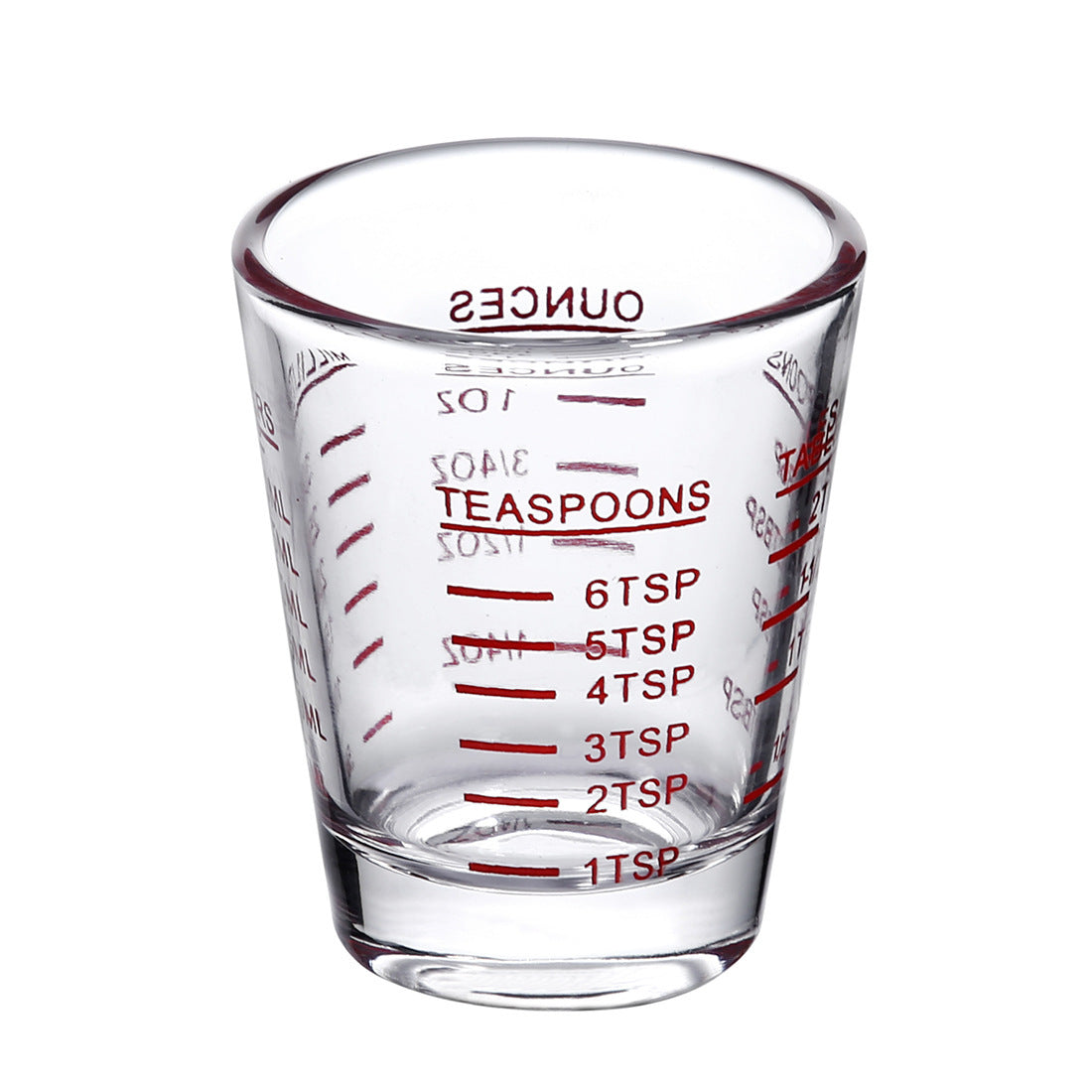 Wholesale Glass Small Round Cup Espresso Cup Double Measurement Baking Coffee Extraction Cup Thickened Liquor Cup Ounce Cup