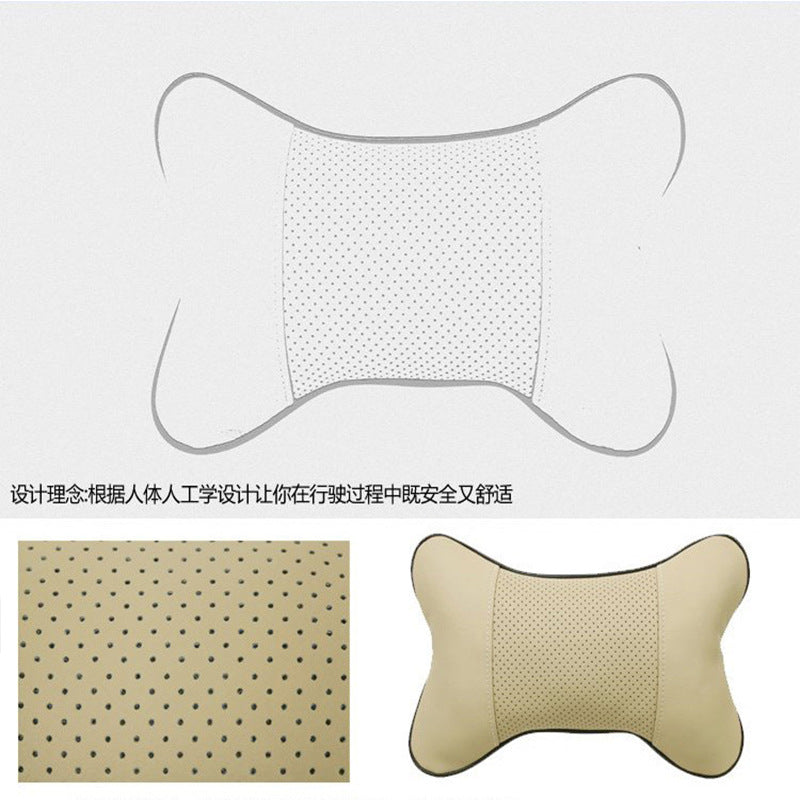 汽车丹尼皮头枕护颈枕车用头枕靠枕靠垫骨头枕四季靠枕记忆棉秋冬