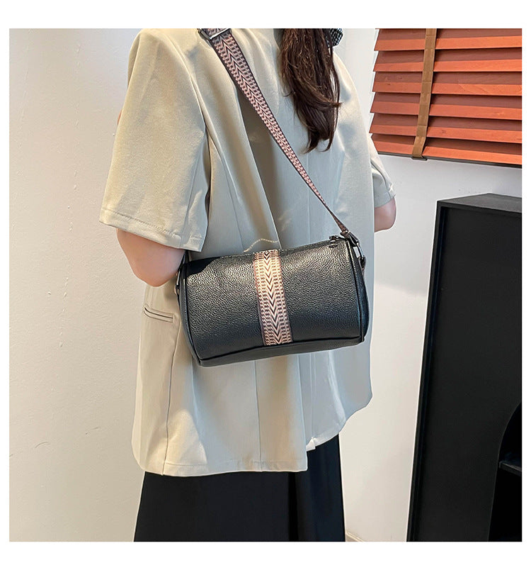 Genuine Leather Fashion Large Capacity Women's Bag2023New Top Layer Cowhide European and American Retro Casual Bag Trendy Single Shoulder Crossbody Bag
