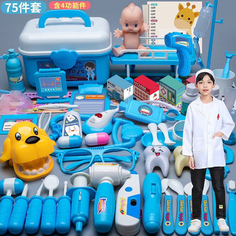 Children's Doctor Toy Set Tools Medical Kit Boys and Girls Pretend Play Nurse Injection Stethoscope Baby