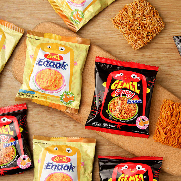 Indonesia Imports Gemez Chicken Crispy Noodles14g Puff Snacks Dormitory Office Snacks Noodles