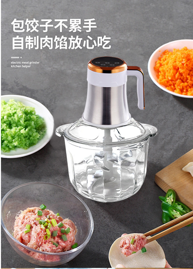 Household Electric Meat Grinder Kitchen Convenient Vegetable Chopper Meat Mincer Blender Manufacturer Supply Visual Glass Food Processor
