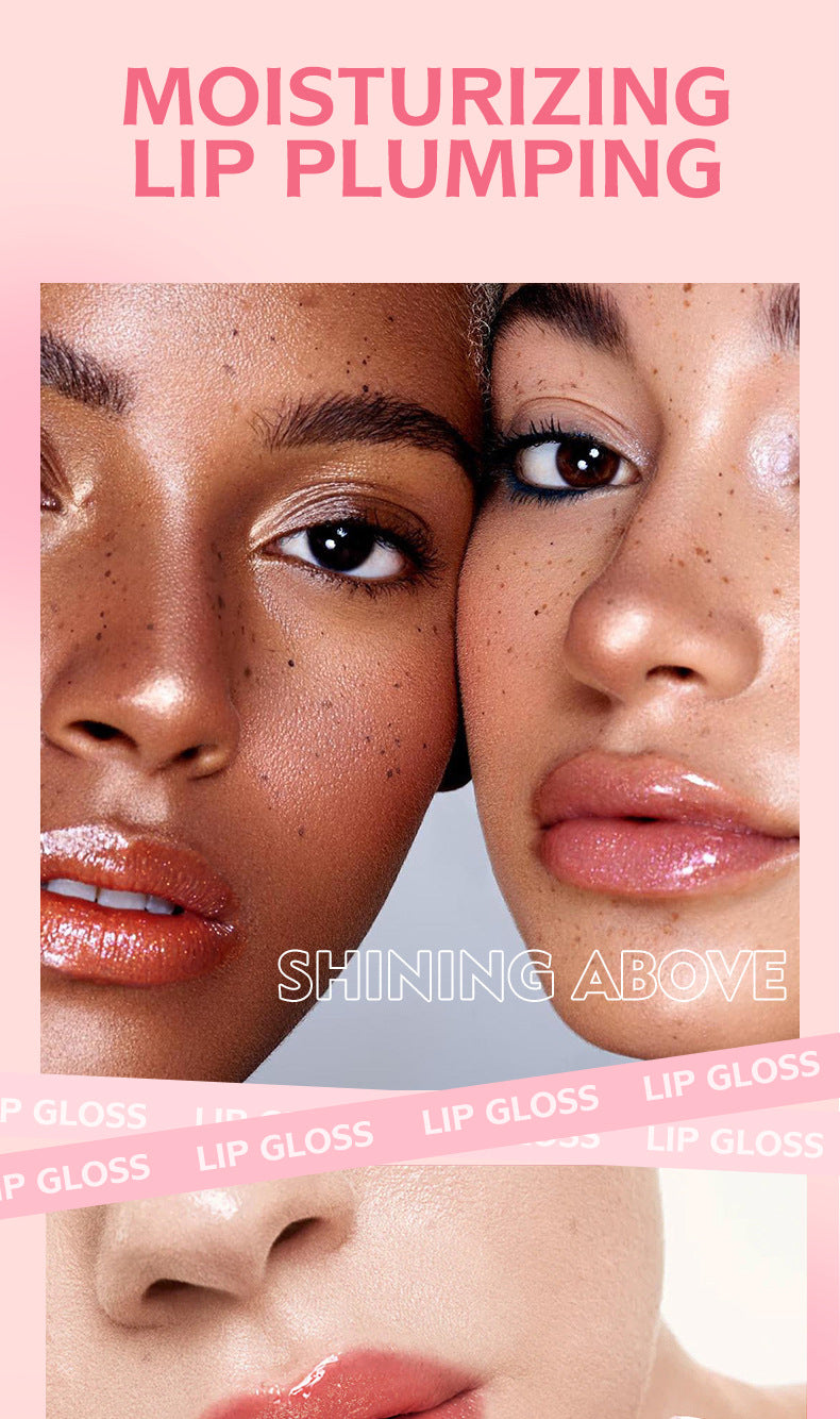 PNF Cross-border Moisturizing Lip Gloss Lip Oil Pearlescent Fine Flash European and American Water Light Lip Plumping Cream Lip Gloss Lip lacquer